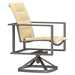 OW Lee Studio Padded Sling Swivel Rocker Dining Arm Chair - 77192P-SR