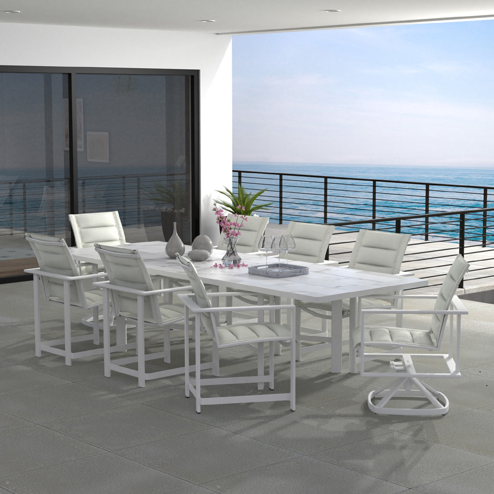 Studio Padded Sling Padded Dining Set for 8