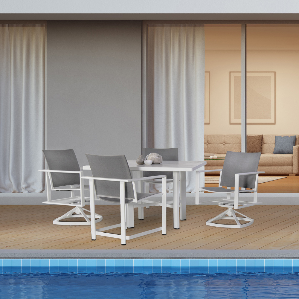 Studio Sling Modern Square Patio Dining Set