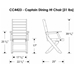 Captain Dining Chair Dimensions