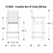 Captain Bar Chair Dimensions