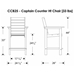 Captain Counter Chair Dimensions
