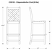 Chippendale Bar Side Chair Dimensions