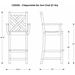 Chippendale Bar Chair Dimensions
