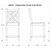 Chippendale Counter Side Chair Dimensions