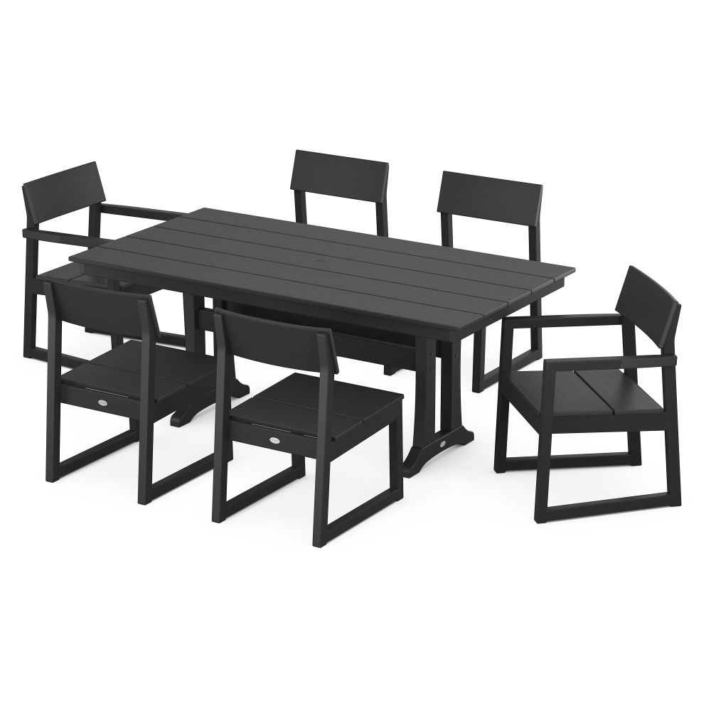 Edge Modern Outdoor Dining Set for 6 - PWS717-1