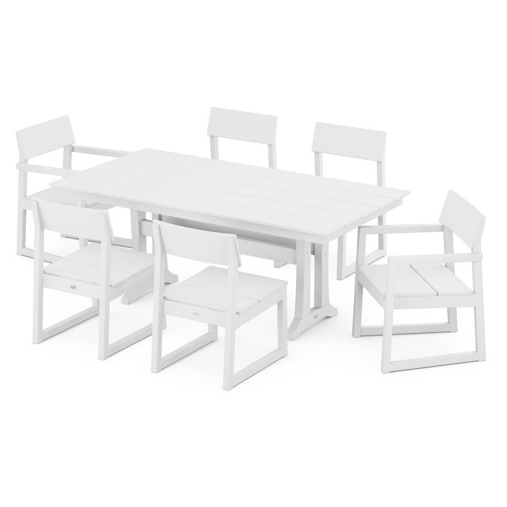 Edge Modern Outdoor Dining Set for 6 - PWS717-1