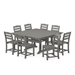 PolyWood La Casa Cafe Large Dining Set with Farmhouse Trestle Table - PWS662-1