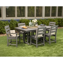 PolyWood Lakeside Dining Set with Farmhouse Table for 6 - PWS516-1