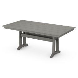 PolyWood Farmhouse Trestle 37" x 72" Dining Table - PL83-T1L1
