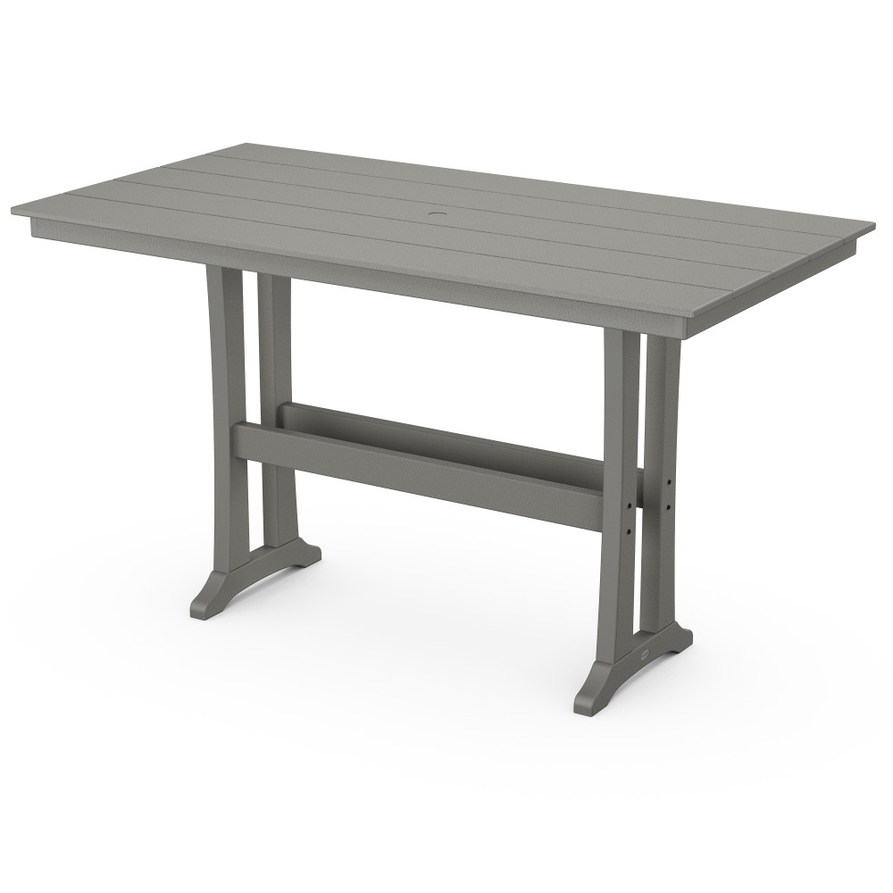 PolyWood Farmhouse Trestle 37" x 72" Bar Table - PLB83-T1L1