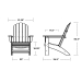 vineyard Adirondack Chair dimensions