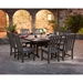 PolyWood Vineyard Dining Set with Square Nautical Trestle Table for 8 - PWS406-1