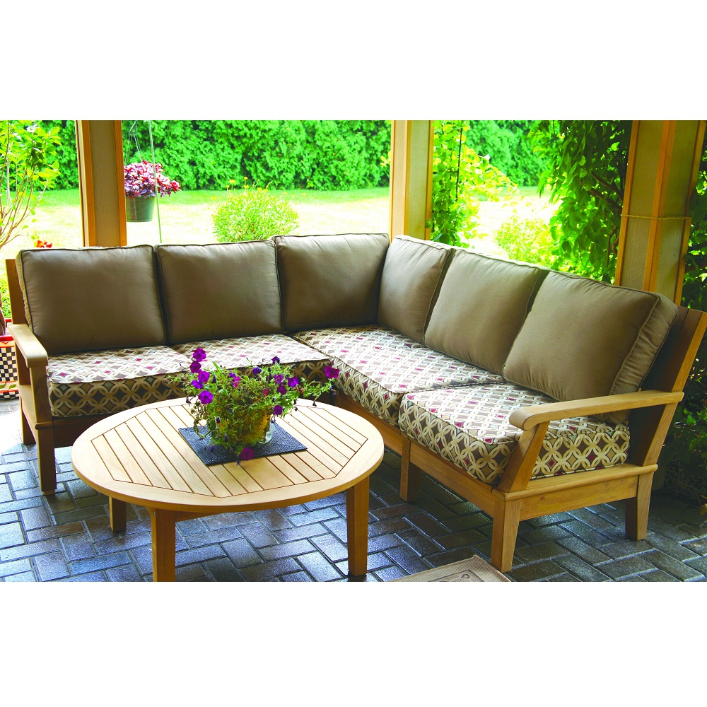 Royal Teak Miami Teak Outdoor Sectional Set - RT-MIAMI-SET8
