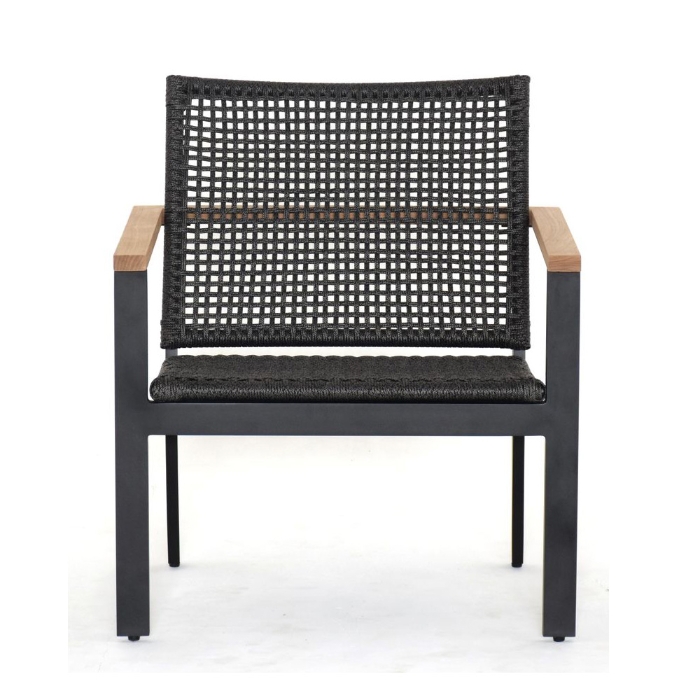 Naples Club Chair with Charcoal Rope front