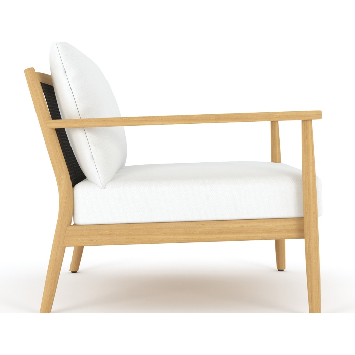 Palma Club Chair with White Cushions side