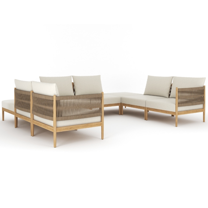 San Lucas Teak Modular Set side