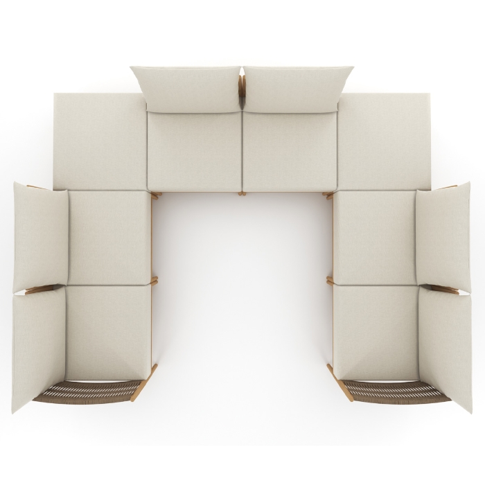 San Lucas Teak Modular Set top