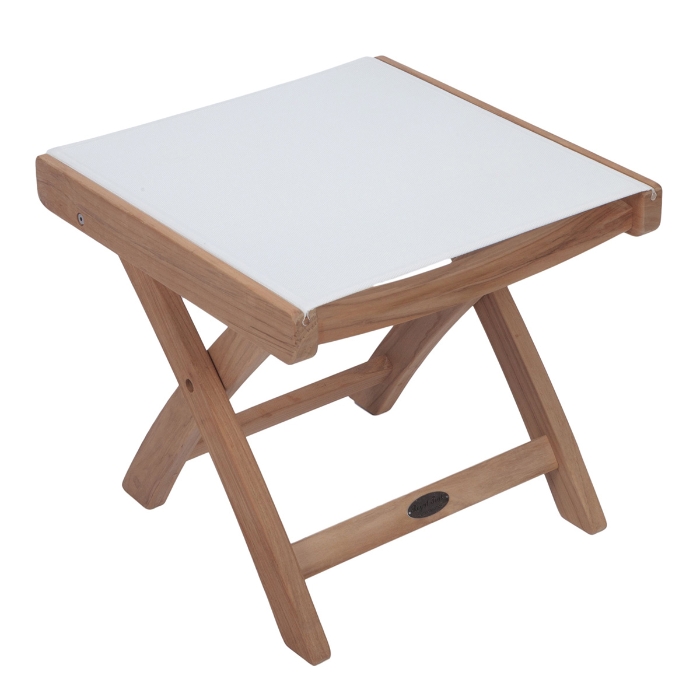 Royal Teak White Sling Footrest - FRWS