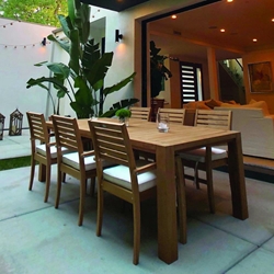 Royal Teak Avant Outdoor Dining Set for 6 with 96" Table - RT-AVANT-SET3