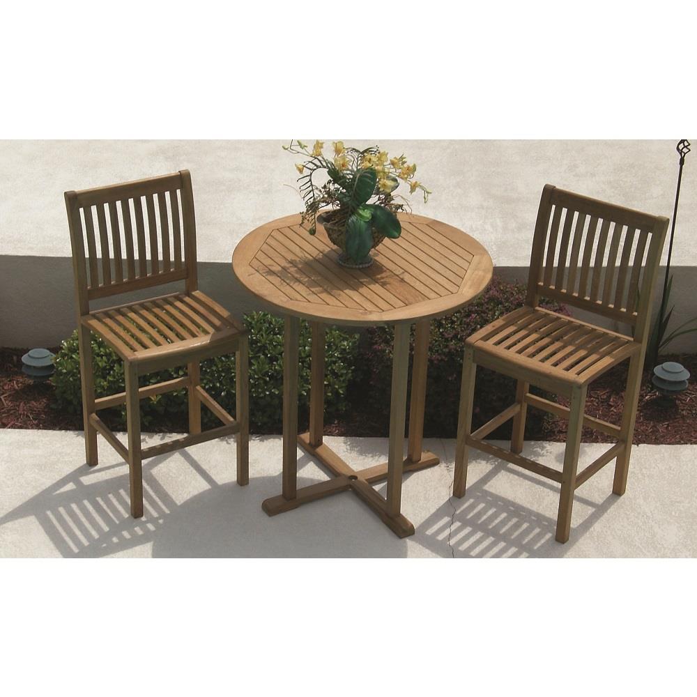 Bar chair with teak frame