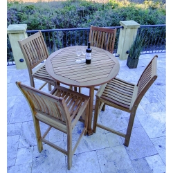 Royal Teak Patio Bar Set for 4 - RT-BAR-SET2