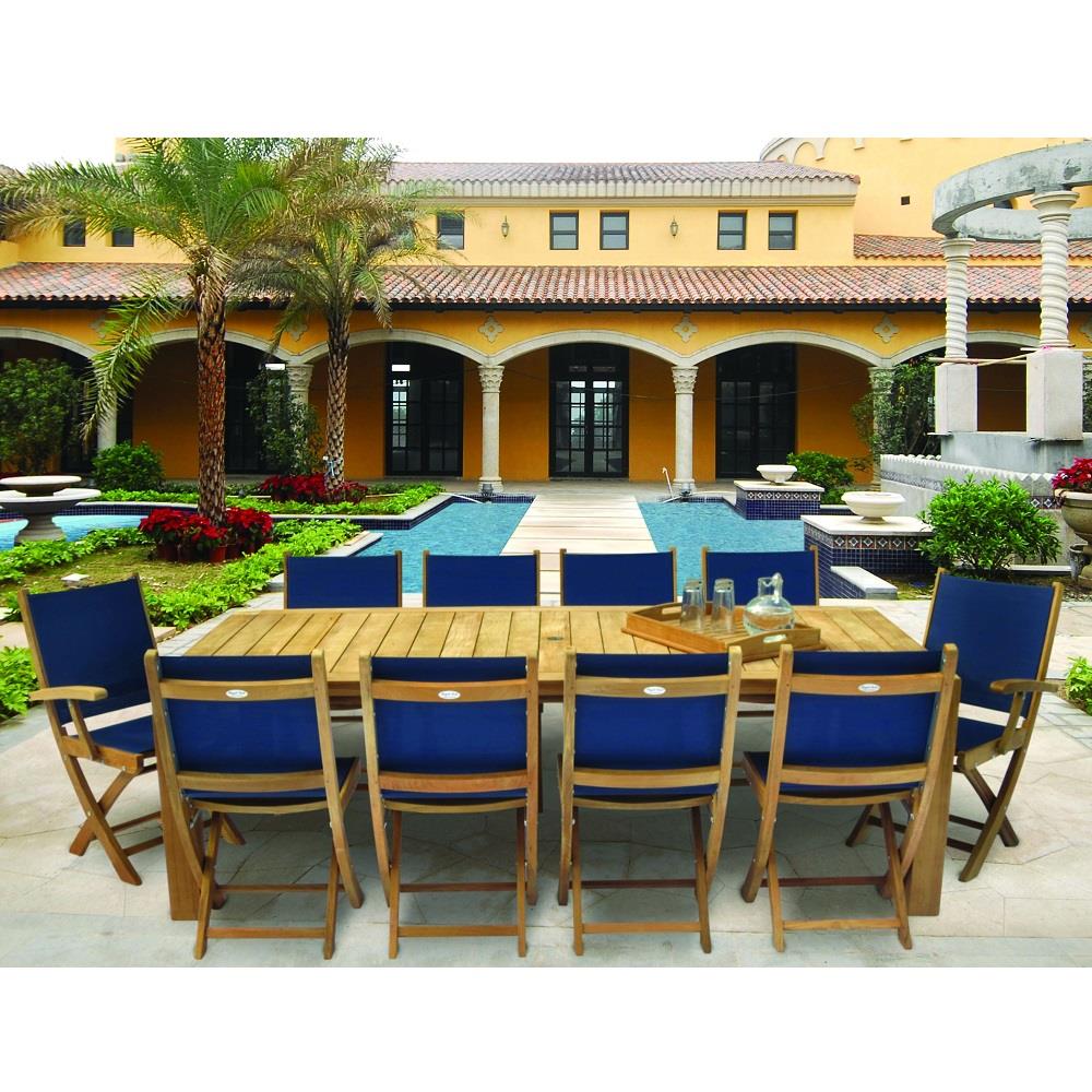 SAILMATE teak dining chair with sling seating