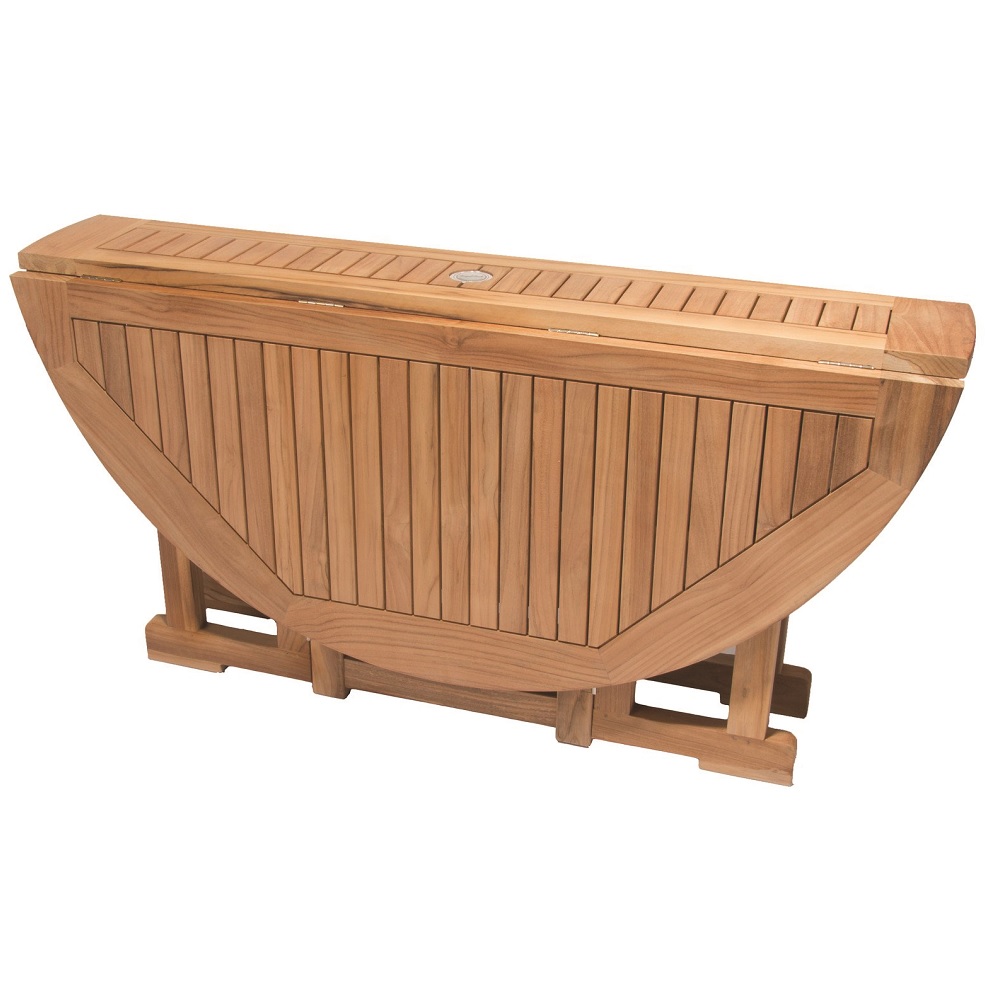 Round Drop Leaf Table folded