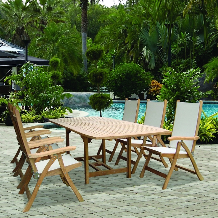 Teak Family dining table with teak frame