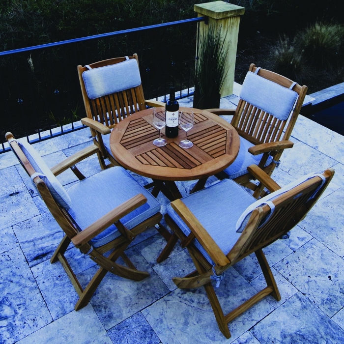 royal teak dining table with teak frame