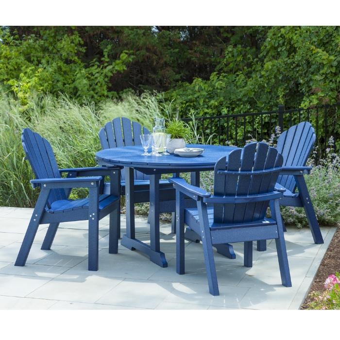 Classic Adirondack Round Patio Dining Set for 4