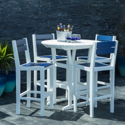 Seaside Casual Coastline Bar Table Set for 4 - SC-COASTLINE-SET1