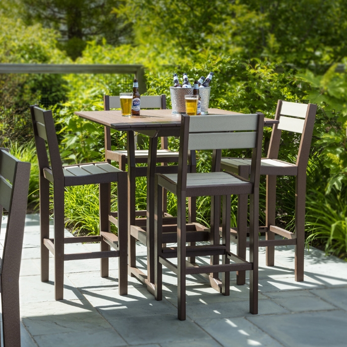 Coastline Patio Bar Set with Square Table