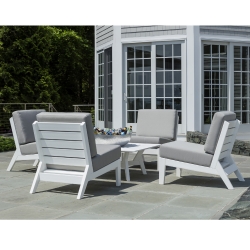 Seaside Casual Dex Armless Club Chair Set for 4 - SC-DEX-SET2