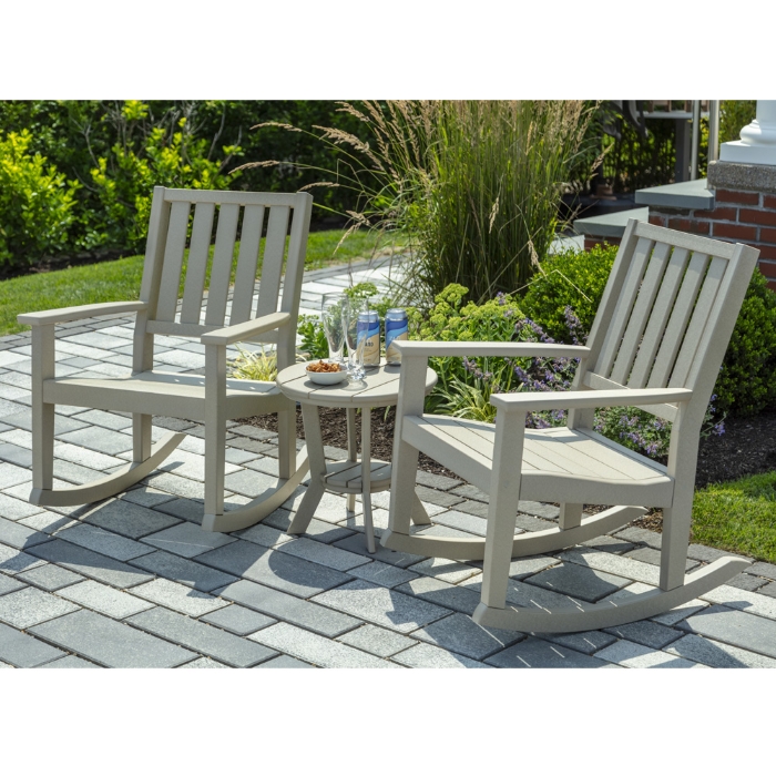 Greenwich Slat Rocking Chair Set of 2 with Side Table