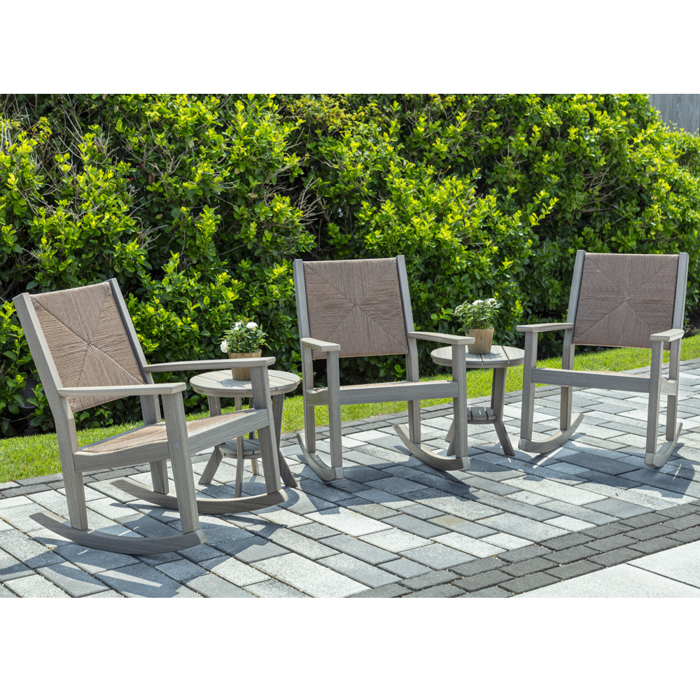 Seaside Casual Greenwich Woven Rocker Set of 3 - SC-GREENWICH-SET7