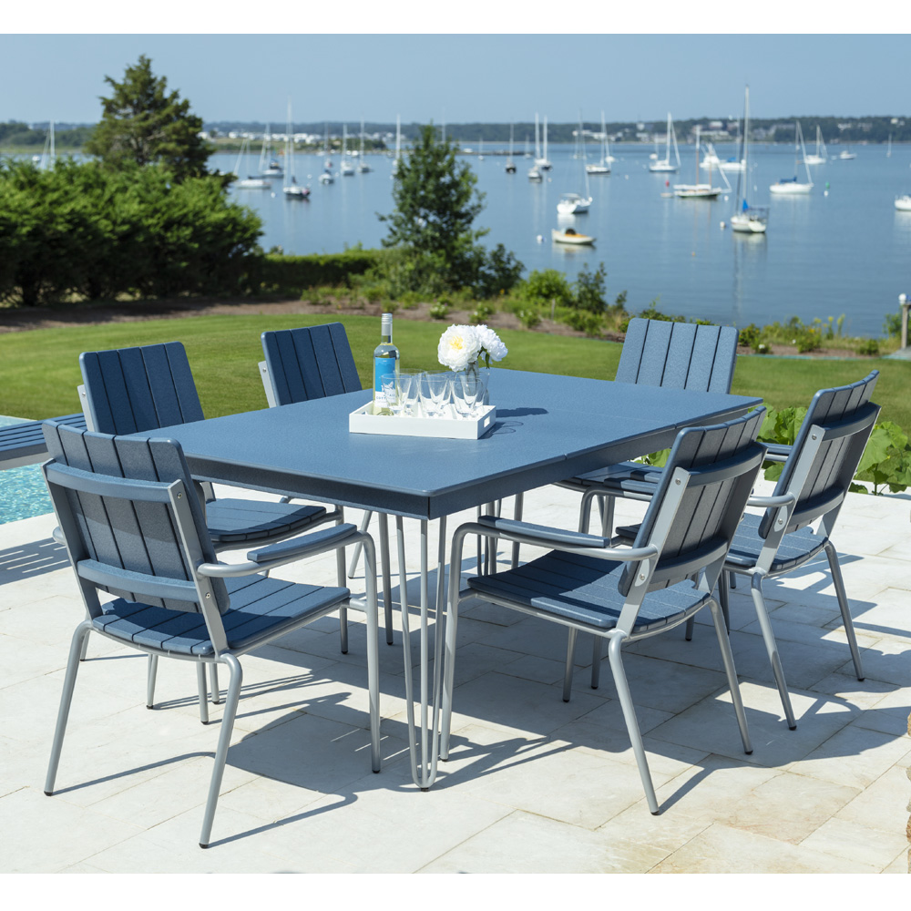 Seaside Casual HIP Modern Patio Dining Set for 6 - SC-HIP-SET2