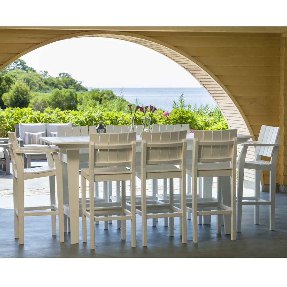 Seaside Casual Mad HDPE Patio Bar Set for 8 - SC-MAD-SET4