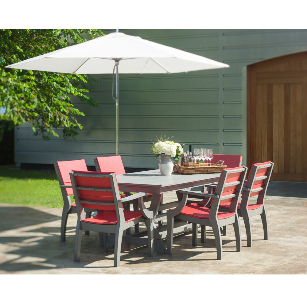 Seaside Casual SYM Patio Dining Set with Armchairs for 6 - SC-SYM-SET2