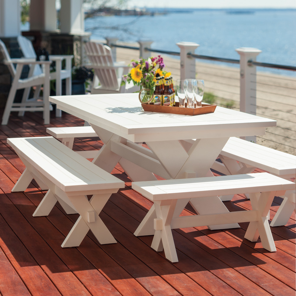 white Sonoma 80" x 40" Gathering Table