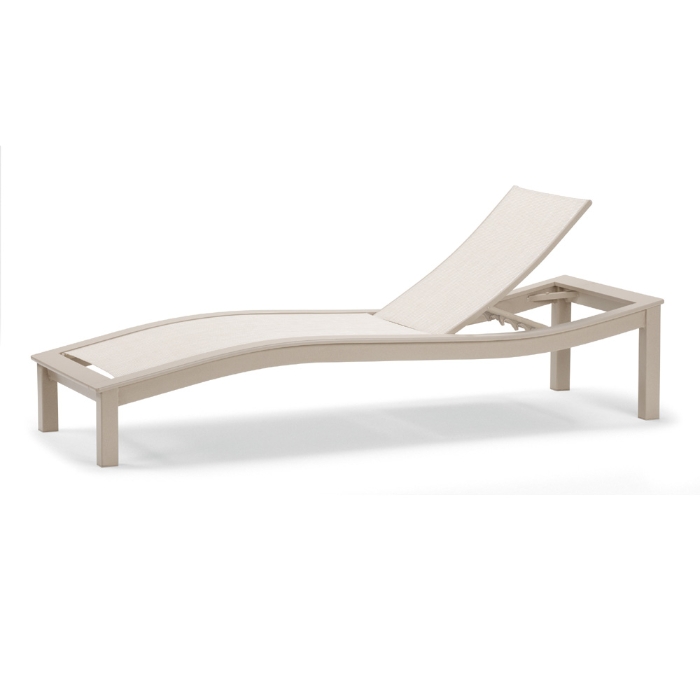 Telescope Casual Bazza MGP Aluminum Sling Contour Armless Chaise