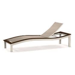 Telescope Casual Bazza MGP Aluminum Sling Contour Armless Chaise