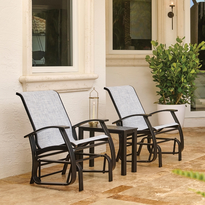 Telescope Casual Belle Isle Sling Glider Patio Set - TC-BELLESLING-SET11