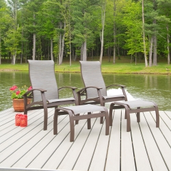 Telescope Casual Belle Isle Sling Reclining Chair Set - TC-BELLESLING-SET2
