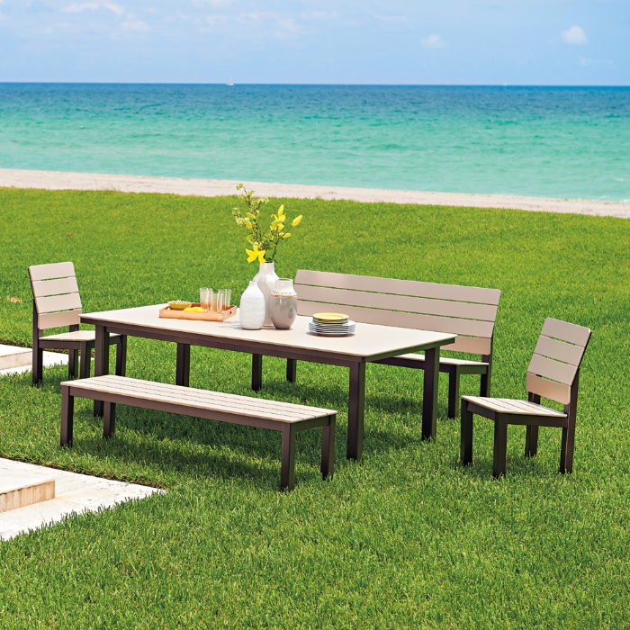 42" x 84" Rectangle MGP Slat Top Dining Table - TMB0-5ML0