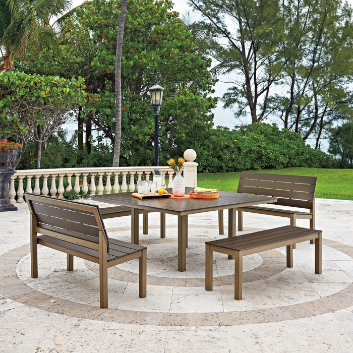 64" Square MGP Slat Top Dining Table - T160-3850