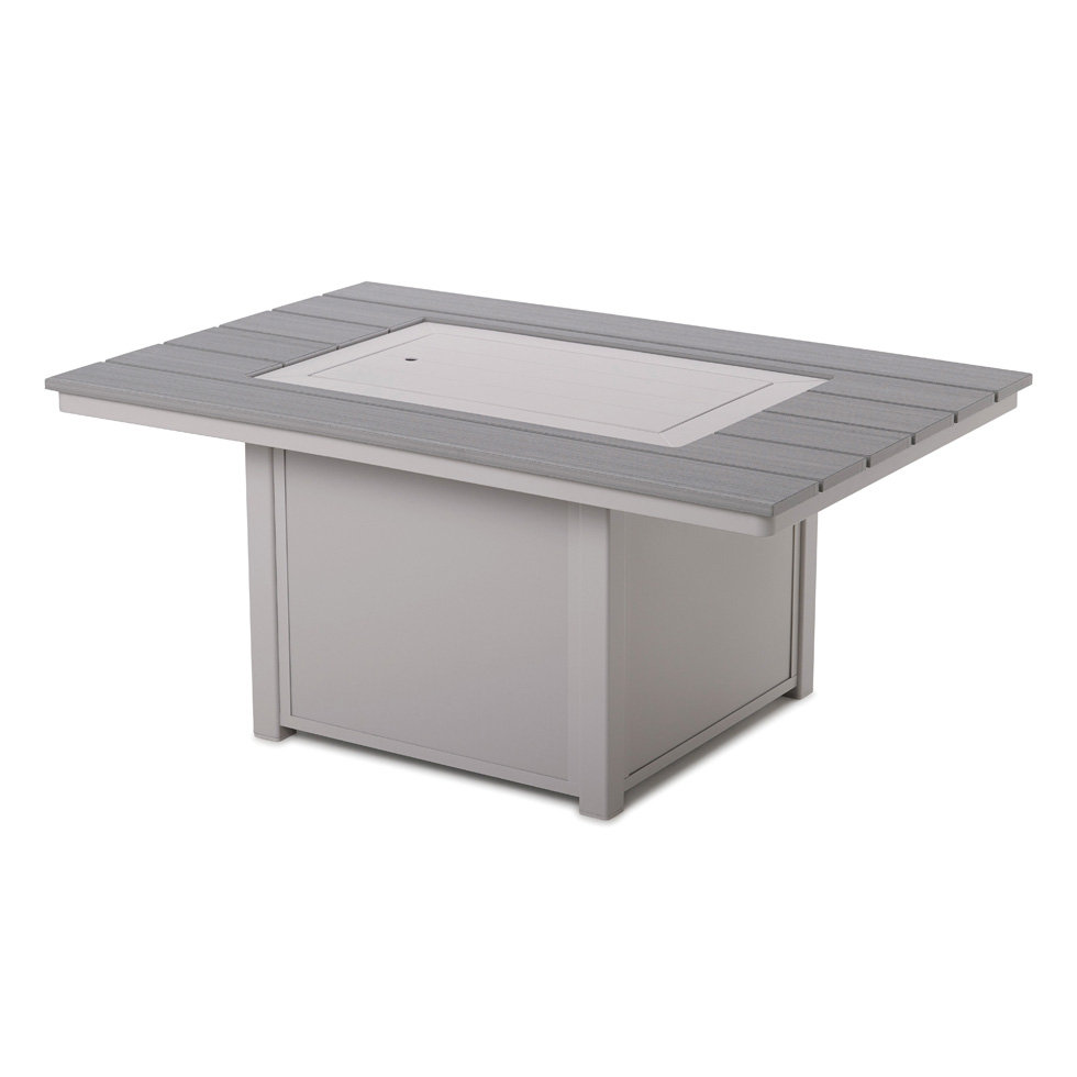 Rustic Polymer fire table with lid