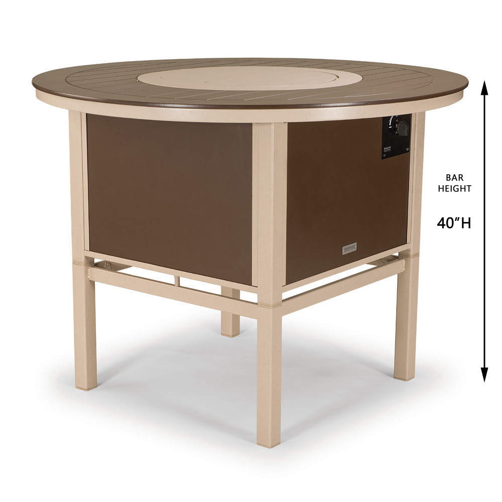 Telescope Casual 54" Round Fire Table with Bar Height Lift Kit - 4F70-4F00