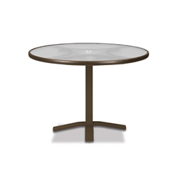 Telescope Casual Glass Top 36" Round Dining Table with Pedestal Base - 5960-TOP-2X20