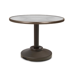 Telescope Casual 30" Round Glass Top Dining Table with Weighted Pedestal Base - 5980-2P20